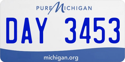 MI license plate DAY3453