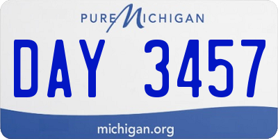 MI license plate DAY3457