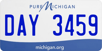 MI license plate DAY3459