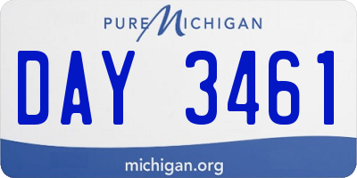 MI license plate DAY3461