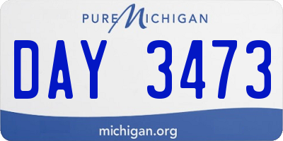 MI license plate DAY3473