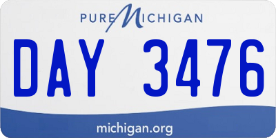 MI license plate DAY3476