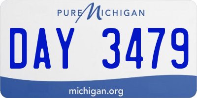 MI license plate DAY3479