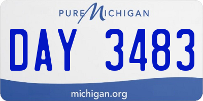 MI license plate DAY3483
