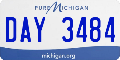 MI license plate DAY3484