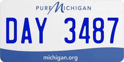 MI license plate DAY3487
