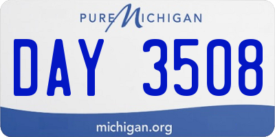 MI license plate DAY3508