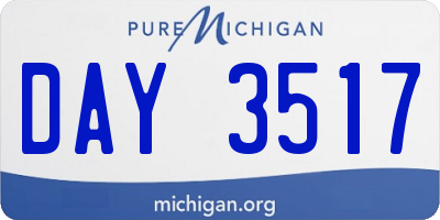 MI license plate DAY3517
