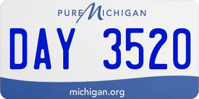 MI license plate DAY3520