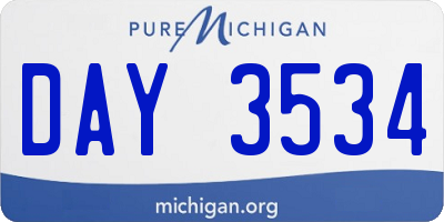 MI license plate DAY3534