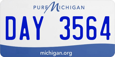 MI license plate DAY3564