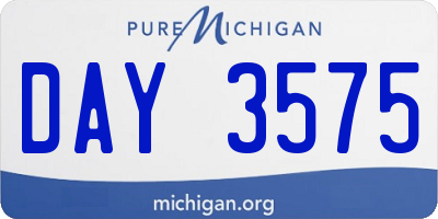 MI license plate DAY3575
