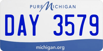 MI license plate DAY3579