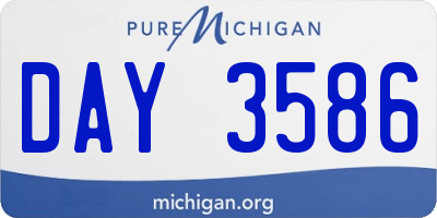 MI license plate DAY3586