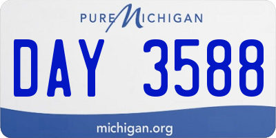 MI license plate DAY3588