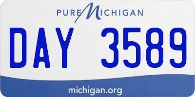 MI license plate DAY3589