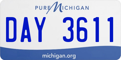 MI license plate DAY3611