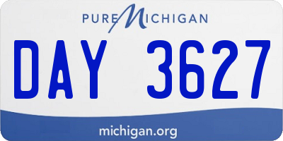 MI license plate DAY3627