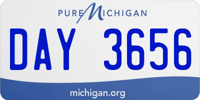 MI license plate DAY3656