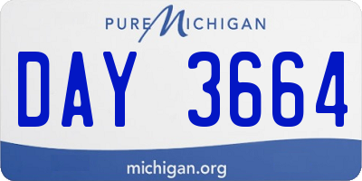 MI license plate DAY3664