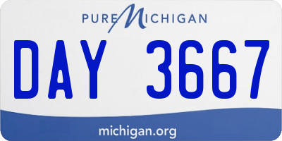 MI license plate DAY3667
