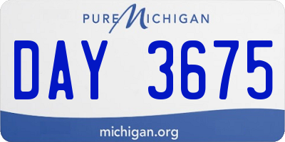 MI license plate DAY3675