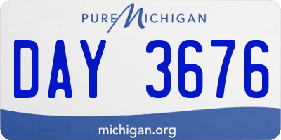 MI license plate DAY3676