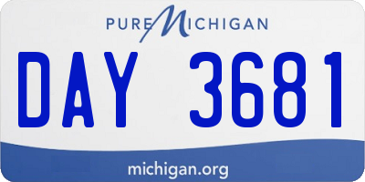 MI license plate DAY3681