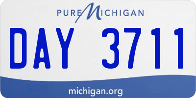 MI license plate DAY3711