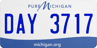 MI license plate DAY3717