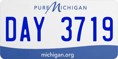 MI license plate DAY3719