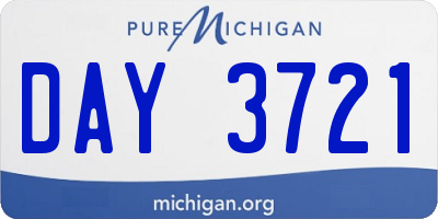 MI license plate DAY3721