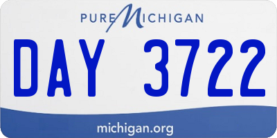 MI license plate DAY3722