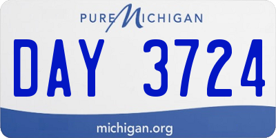 MI license plate DAY3724