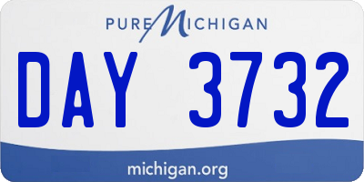 MI license plate DAY3732
