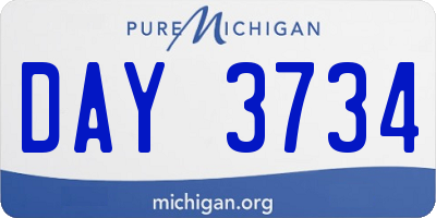 MI license plate DAY3734