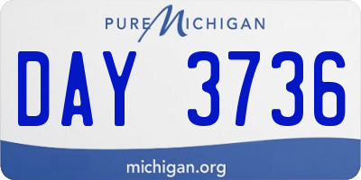 MI license plate DAY3736