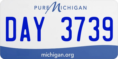 MI license plate DAY3739
