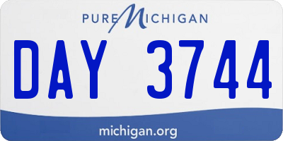 MI license plate DAY3744