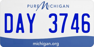 MI license plate DAY3746