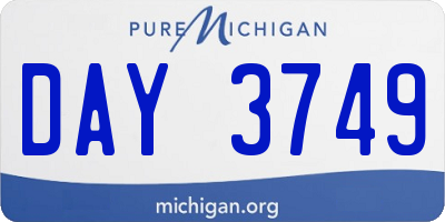 MI license plate DAY3749