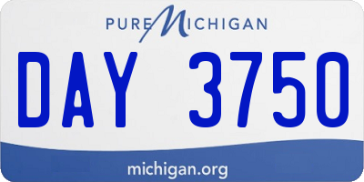 MI license plate DAY3750