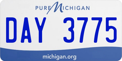 MI license plate DAY3775