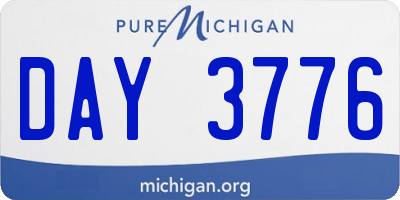 MI license plate DAY3776