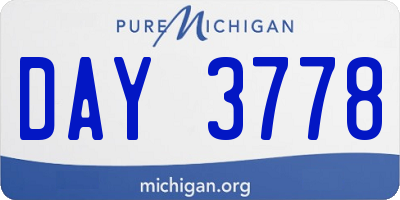 MI license plate DAY3778