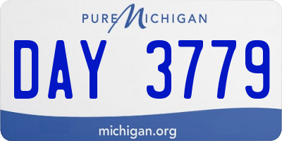 MI license plate DAY3779