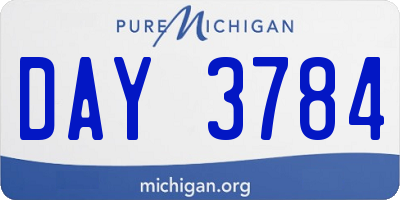 MI license plate DAY3784