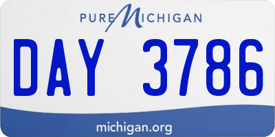 MI license plate DAY3786