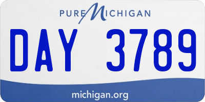 MI license plate DAY3789