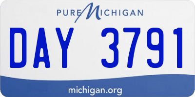 MI license plate DAY3791